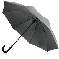 Большой зонт-трость LUNKER с большим куполом с защитой антишторм, полуавтомат, d120 х 94 см, серый