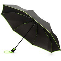 Фотка Черный складной зонт-полуавтомт MOTLEY с цветными спицами, d92 х (28) 53 см