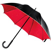 Зонт-трость Downtown, черный с красным