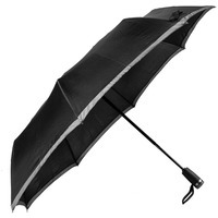 Фотка Фирменный складной зонт Gear Black с логотипом бренда, d104 х 62 см. <br />
