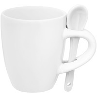 Изображение Кофейная кружка Pairy с ложкой, белая