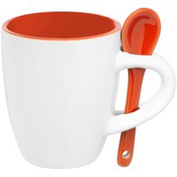 Фотография Кофейная кружка Pairy с ложкой, оранжевая