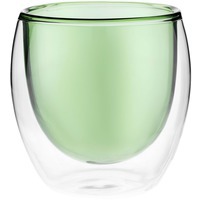 Высокий стакан с двойными стенками Glass Bubble, 280 мл., зеленый