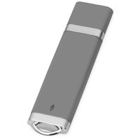 Пластиковая USB-флешка на 16 Гб ОРЛАНДО, 1,9 х 7,4 х 0,65 см , серый