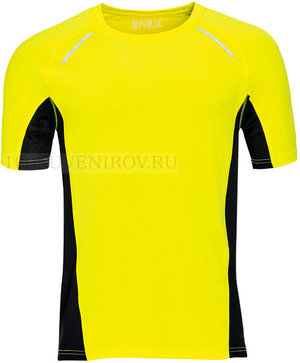 Фото Футболка для бега "Sydney men", желтый_S, 92% полиэстер, 8% эластан, 180 г/м2