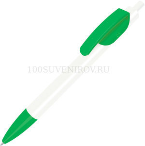 Фото TRIS, ручка шариковая, белый корпус/зеленый, пластик