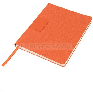 Фото Бизнес-блокнот "Tweedi", 150х180 мм, оранжевый, кремовая бумага, гибкая обложка, в линейку