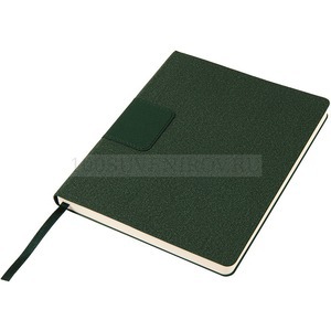 Фото Бизнес-блокнот "Tweedi", 150х180 мм, темно-зеленый, кремовая бумага, гибкая обложка, в линейку