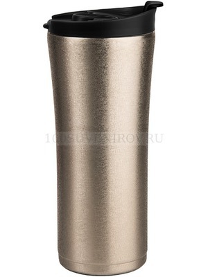 Фото Термокружка вакуумная с ситечком "Brew";  380 мл;  серебро металлик; металл/пластик (серебристый)