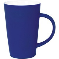 Кружка "Tioman" с прорезиненным покрытием, синий, 320 мл, фарфор