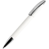 Ручка шариковая VIEW, белый, покрытие soft touch, пластик/металл