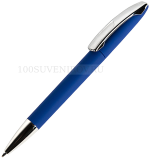 Фото Ручка шариковая VIEW, синий, покрытие soft touch, пластик/металл
