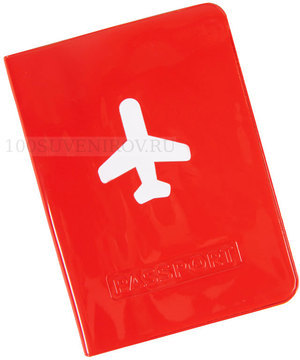 Фото Обложка для паспорта "Flight" 10 x 13,8 см, ПВХ, красный