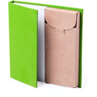 Набор LUMAR: листы для записи (60шт) и цветные карандаши (6шт), зеленый, картон, дерево