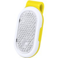 Изображение Светоотражатель с фонариком на клипсе HESPAR, желтый, пластик