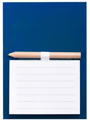 Фото Блокнот с магнитом YAKARI, 40 листов, карандаш в комплекте, синий, картон