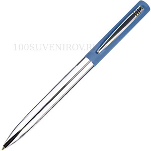 Фото CLIPPER, ручка шариковая, синий/хром, металл, покрытие soft touch