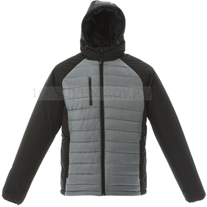 Фото Куртка мужская "TIBET",серый/чёрный, M,100%  нейлон, 200  г/м2