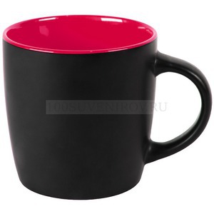 Фото Кружка INTRO, черный с красным, 350 мл, керамика