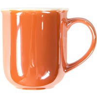 Фотка Кружка PERLA, оранжевый с белым, 350мл, фарфор