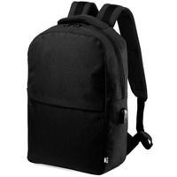 Рюкзак "Konor", черный, 41x29x13 см, 100% полиэстер RPET, 600D
