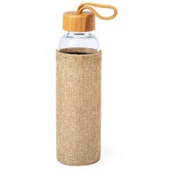 Фотка Бутылка для воды KASFOL, стекло, бамбук, 500 мл