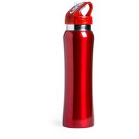 Фото Бутылка для воды SMALY с трубочкой, красный, 800 мл, нержавеющая сталь