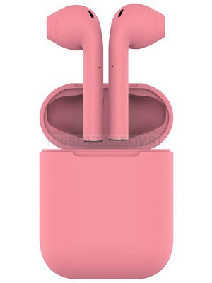 Фото Наушники беспроводные с зарядным боксом TWS AIR SOFT, цвет розовый