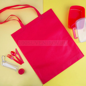 Фото Набор подарочный FIRSTAID: сумка, ланчбокс, набор столовых приборов, красный