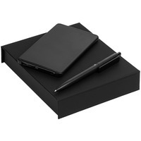 Набор Orbis, черный в подарочной коробке: зарядное устройство, 5000 мАч, ручка.