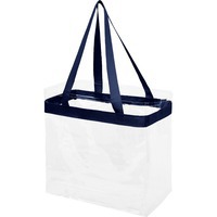 Изображение Прозрачная пляжная сумка HAMPTON с контрастной отделкой под тампопечать логотипа, 30,5 х 15,2 х 30,5 см
