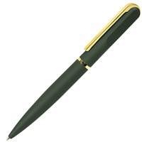 FARO, ручка шариковая, темно-зеленый/золотистый, металл, пластик, софт-покрытие