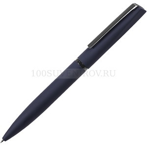 Фото FRANCISCA, ручка шариковая, темно-синий/вороненая сталь, металл, пластик, софт-покрытие