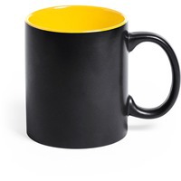 Изображение Кружка BAFY, черный с желтым, 350мл, 9,6х8,2см, тонкая керамика