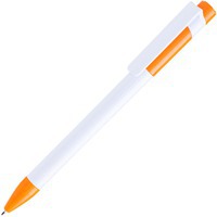 Ручка шариковая MAVA,  белый/оранжевый,  пластик