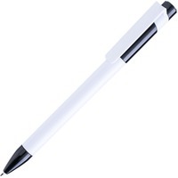 Картинка Ручка шариковая MAVA, белый/ черный,  пластик