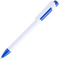 Ручка шариковая MAVA, белый/темно-синий, пластик