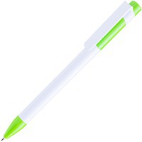 Изображение Ручка шариковая MAVA, белый/зеленое яблоко, пластик