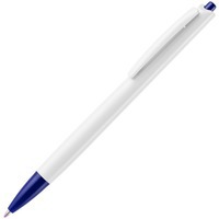 Картинка Ручка шариковая Tick, белая с синим от популярного бренда Open