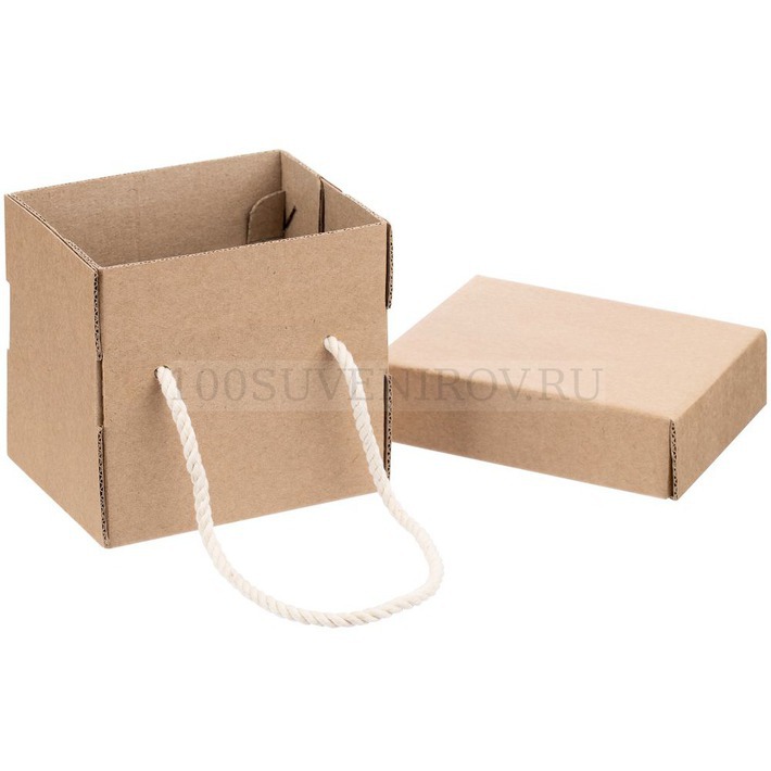 Коробка для кружки Kitbag, с длинными ручками «Сделано в России» — купитькоробки по цене 113 руб (a529421)