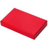 Подарочная красная коробка АВАЛОН из картона, крышка-дно, 10,5 х 17 х 3 см.