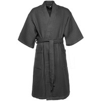 Халат вафельный мужской Boho Kimono, темно-серый (графит) XL