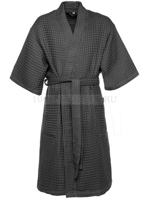 Фото Халат вафельный мужской Boho Kimono, темно-серый (графит) XL
