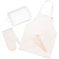 Подарочный набор Casserole для кухни: фартук, прихватка, форма для запекания, лопатка и ложка