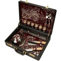 Подарочный набор для шашлыка в дипломате из сплит-кожи, 6 персон, 46 х 35,5 х 12 см