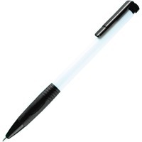 N13, ручка шариковая с грипом, пластик, белый, черный