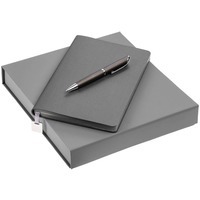 Канцелярский подарочный набор SHALL LIGHT: ежедневник, ручка в коробке с ложементом