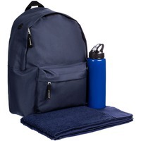 Набор для спорта Active, 2.0: рюкзак, спортивная бутылка, полотенце, синий