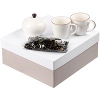 Чайный подарочный набор GRAINY на 2 персоны: чайная пара + чай + сахарница
