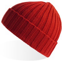 Красная охотничья шапка вязаная SHORE, с отворотом, красный, 50% переработанный полиэстер, 50% акрил